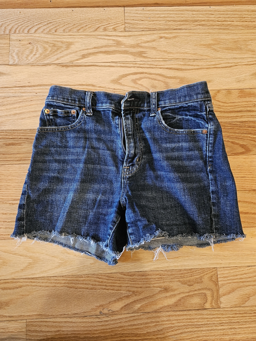 GAP 2 / 26 HIGH RISE 4" Dark Blue Denim JEAN Shorts